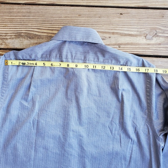 Van Heusen Men's Dress Shirt Silvery/Grey Classic Fit Wrinkle Free 15.5 32/33 - Picture 9 of 12